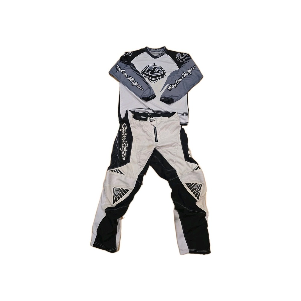 Troy Lee Designs GP Air Motocross Gear Combo Set Pants 34 Medium Jersey White